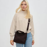 Sky's The Limit - Small Woven Neoprene Crossbody: Cream