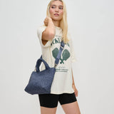 Sky's The Limit - Small Woven Neoprene Crossbody: Cream