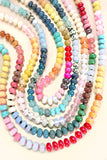 NATURAL AGATE GLASS SEMI PRECIOUS BEAD NECKLACE | 80N896: 3A