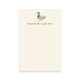Feeling Productive — Cute Duck And Pencil Pun Notepad