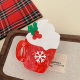 CHRISTMAS TREE SANTA SNOWMAN HAIR CLAW CLIPS | 40H939: SNOWMAN