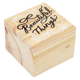 Treasure Box Bow Earring - Beautiful Things: Pine Wood, Zinc Alloy, Glass / 0.5 W x 0.45 H, Box: 2 SQ x 1.25 H