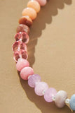 NATURAL AGATE GLASS SEMI PRECIOUS BEAD NECKLACE | 80N896: 1A