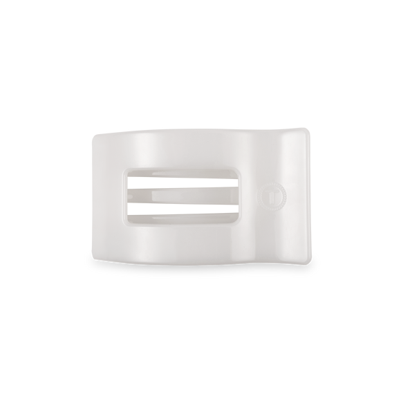 Flat Rectangle Hair Clip | Small | Coconut White
