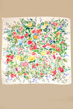 LARGE FLORAL PRINT BANDANA SCARF | 40SC658: White