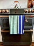 Fred: Reversible Hand Towel: Green/Blue / 19x29 / Hand Towel