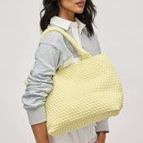 Sky's The Limit - Medium Woven Neoprene Tote: Cream