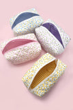 DITSY QUILTED COTTON FLORAL COSMETIC POUCH BAG | 40P557: LAVENDER