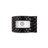 Flat Rectangle Hair Clip | Small | Jet Black Quilted