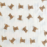 Teddy Bear Bamboo Muslin Swaddle Baby Blanket