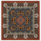 Vintage Botanical Floral Paisley Square Scarf | 80SC3105: GREEN
