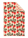 Berries & Cherries: Reversible Hand Towel: Cream / 19x29 / Hand Towel