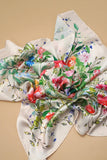 LARGE FLORAL PRINT BANDANA SCARF | 40SC658: White