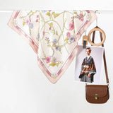 Vintage Floral Print Bandana Scarf | 40SC703: Pink