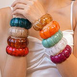 Color-Block Acrylic Stretch Cord Bracelet | 40B5195: Pink