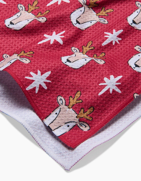 Reindeer Star Tea Towel