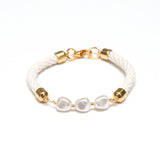 Atlantic - Ivory/Gold - Nautical Rope Bracelet: S