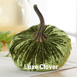 Pumpkin Large Velvet, Fall Decor, Shelf Sitter, Tablescape: Olive