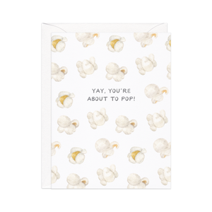 About To Pop Pregnancy — Food Pun Baby Shower Card