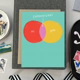 Shenanigans Venn Diagram Friendship Card