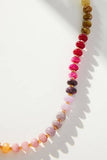 NATURAL AGATE GLASS SEMI PRECIOUS BEAD NECKLACE | 80N896: 3A