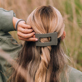 Flat Rectangle Hair Clip | Medium | Sage It Ain't So