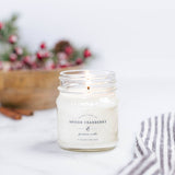 Spiced Cranberry - Soy Wax Mason Jar Candle: 16 oz