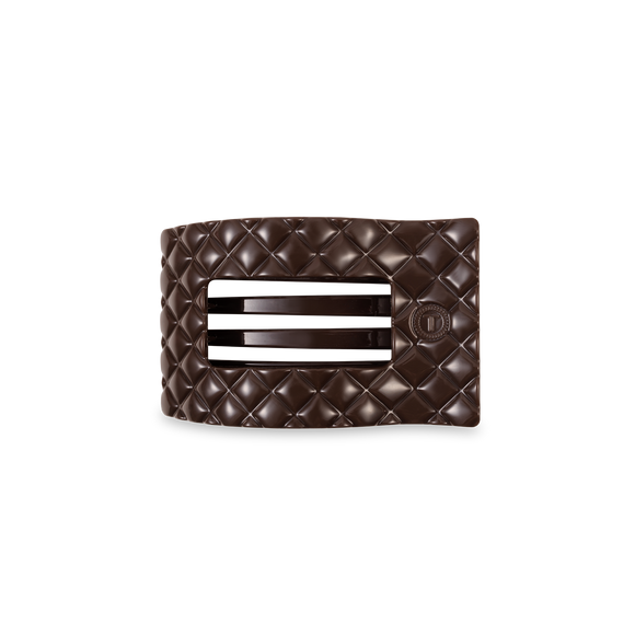 Flat Rectangle Hair Clip | Small | Truly Taupe Quilted
