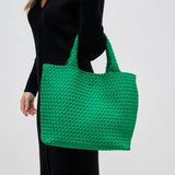 Sky's The Limit - Medium Woven Neoprene Tote: Black Nude