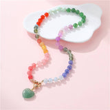 Natural Stone Semi-Precious Glass Mixed Necklace | 40NK9702: Rsoe Quartz