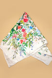 LARGE FLORAL PRINT BANDANA SCARF | 40SC658: White
