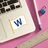 Chicago Cubs Win W Flag Die Cut Sticker