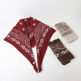 Paisley Print Oversized Square Scarf | 40SC749: BROWN