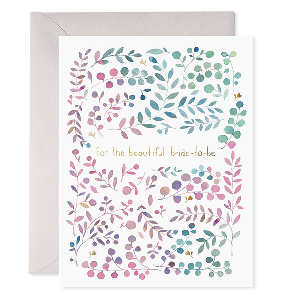 Bride-to-Be | Wedding Bridal Shower Greeting Card: 4.25 X 5.5 INCHES