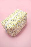 DITSY QUILTED COTTON FLORAL COSMETIC POUCH BAG | 40P557: Yellow