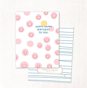 Birthday happy faces card