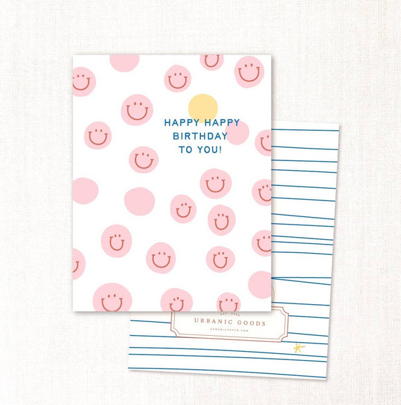 Birthday happy faces card