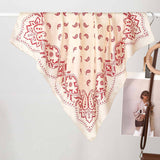 Paisley Bandana Print Square Scarf | 40SC760: OFF WHITE