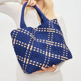 Sky's The Limit - Medium Woven Neoprene Tote: Wine