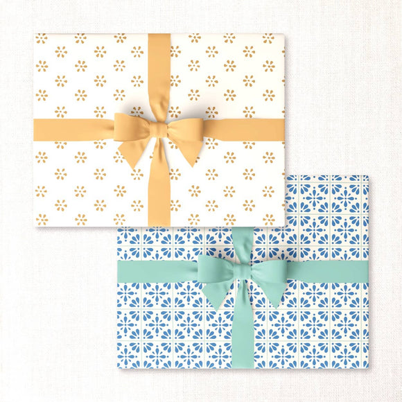 Daisy + poolside tiles double-sided wrap sheet