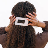 Flat Rectangle Hair Clip | Medium | Almond Beige