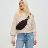 Aim High  Woven Neoprene Belt Bag: Bone