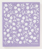 Vines on Purple Swedish Dishcloth