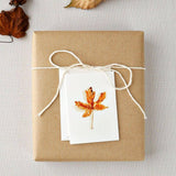 Maple leaf autumn mini enclosure notecard