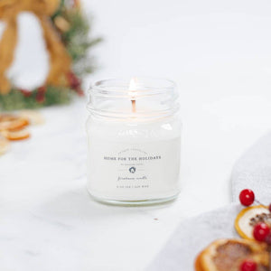 Home for the Holidays - Soy Wax Mason Jar Candle: 8 oz