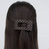 Flat Rectangle Hair Clip | Small | Truly Taupe Quilted