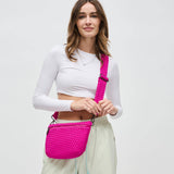 Ethereal - Woven Neoprene Crossbody Bag: Black