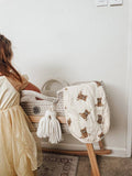 Teddy/Taupe | Bamboo Muslin Burp Cloth Set 2-Pack