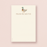 Feeling Productive — Cute Duck And Pencil Pun Notepad
