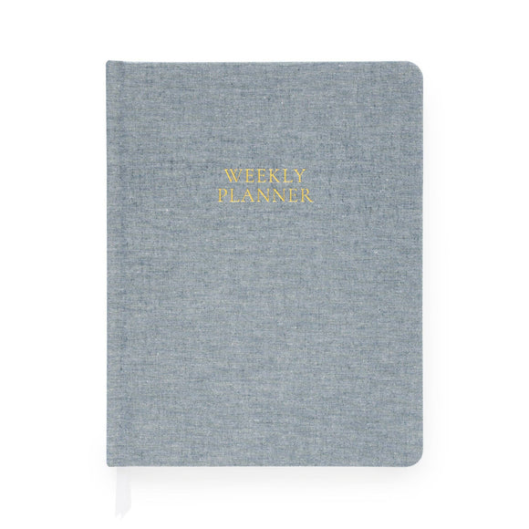 Undated Weekly Planner, Chambray